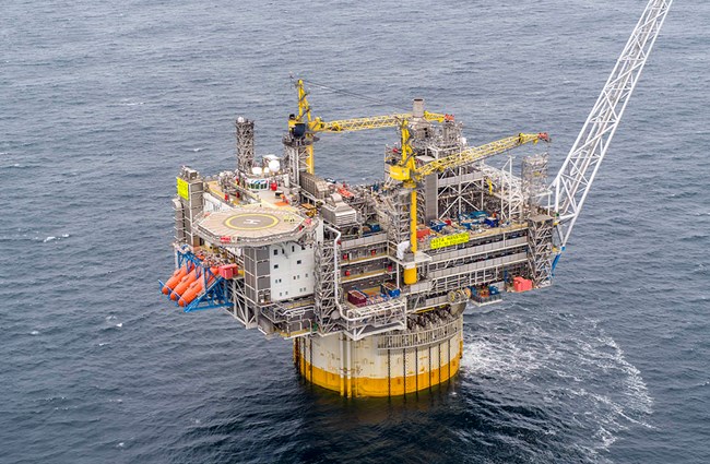 North sea offshore platform