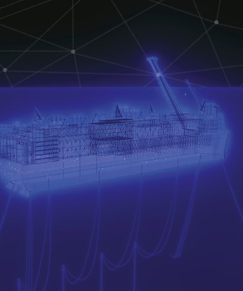 A digital image of an anchored ship