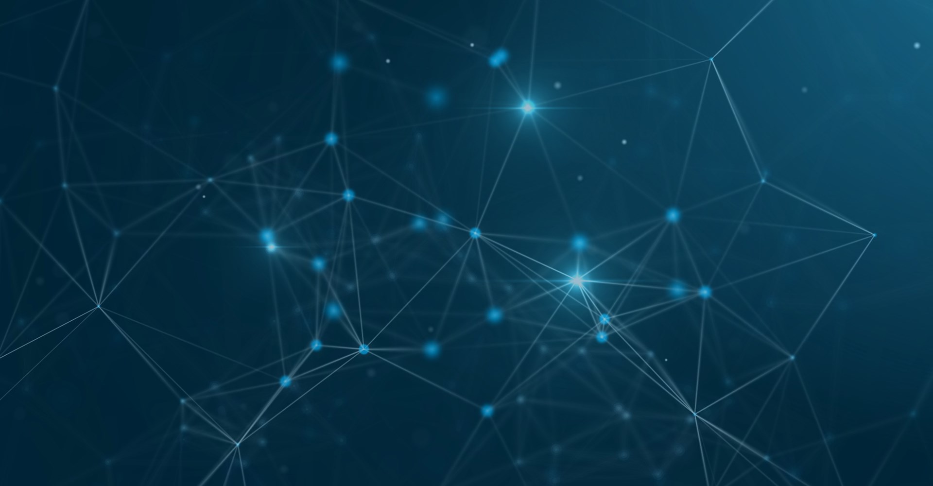 A digital image of a network of lights and lines