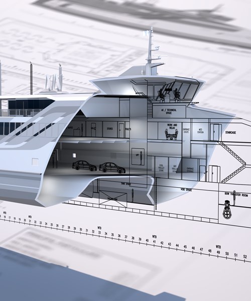 Specialised Ship Design Cutaway Render Proven Vessel Design