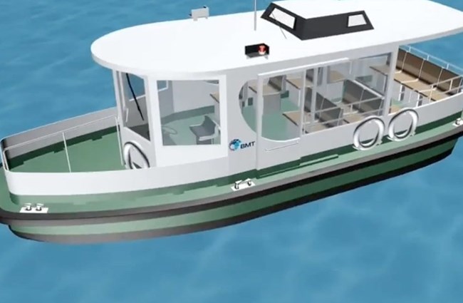 A concept image of Hong Kong's urban ferry