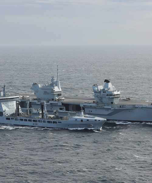 RFA Tidespring and HMS Prince of Wales